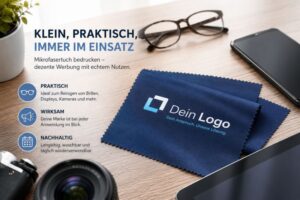 Mikrofasertuch bedrucken für Unternehmen: ein unauffälliger Werbeträger mit praktischem Nutzen